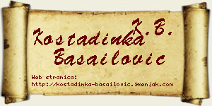 Kostadinka Basailović vizit kartica